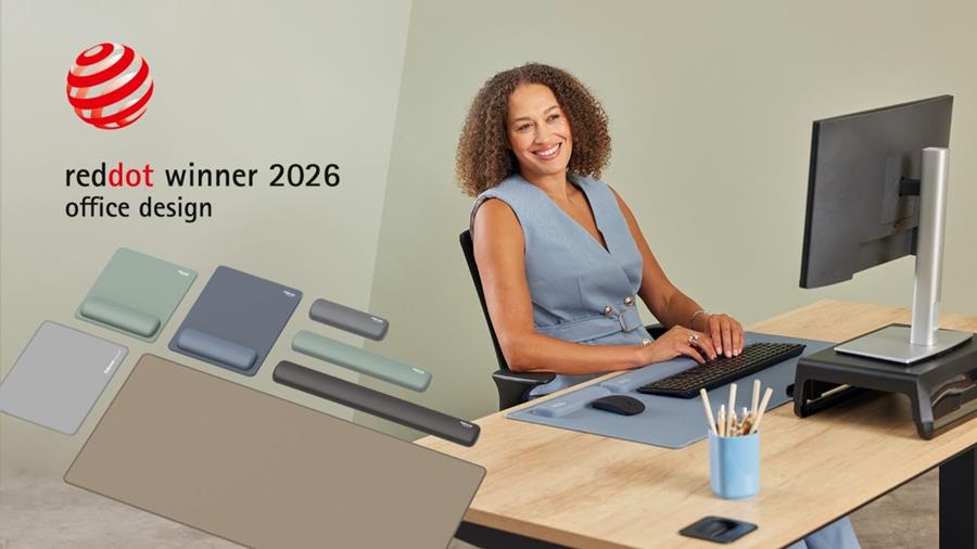 Fellowes Brands wint Red Dot Award voor Breyta™ polssteunen en bureauonderleggers