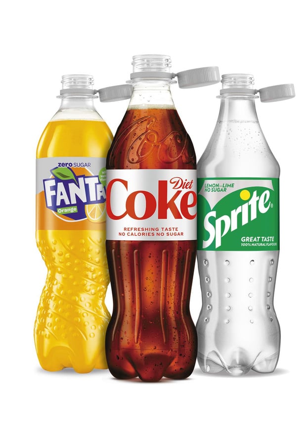 Les capuchons captifs de Berry pour Coca-Cola dans l'UE 