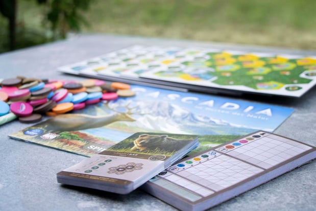 Le jeu de plateau de l'année imprimé sur du carton de Koehler