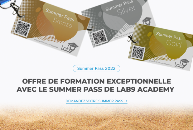 Bénéficiez de remises estivales à la Lab9 Academy avec le Summer pass pour toute votre équipe