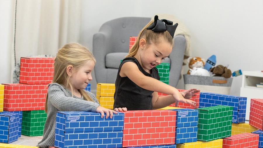 Kleurrijke kartonnen bouwblokken (40 stuks)