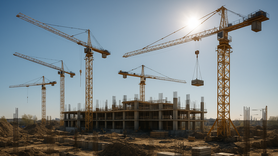 Het mooie weer laat achterstand bouwsector smelten