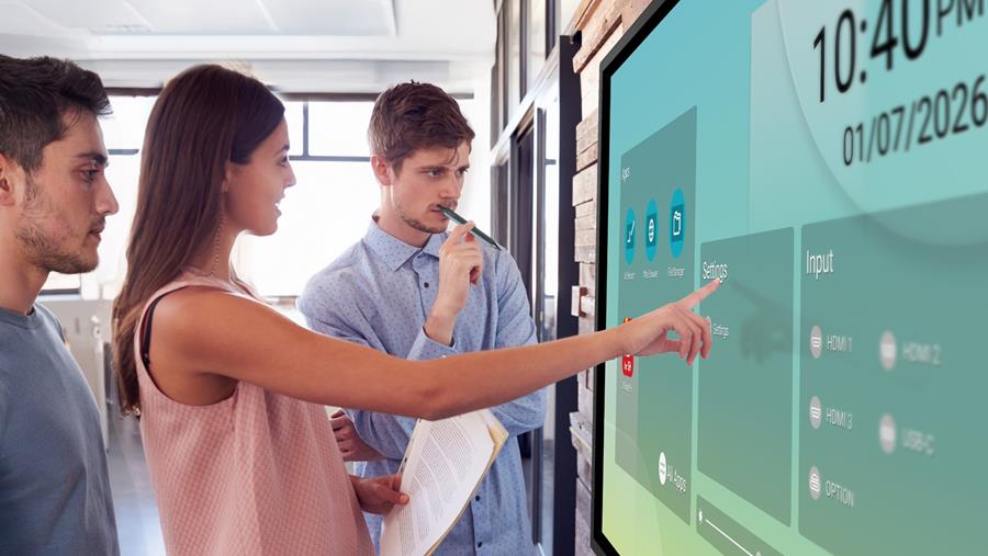 Sharp presenteert nieuwe interactieve displays op ISE in Barcelona